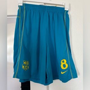 Barcelona Teal/Yellow Medium Nike Shorts #8